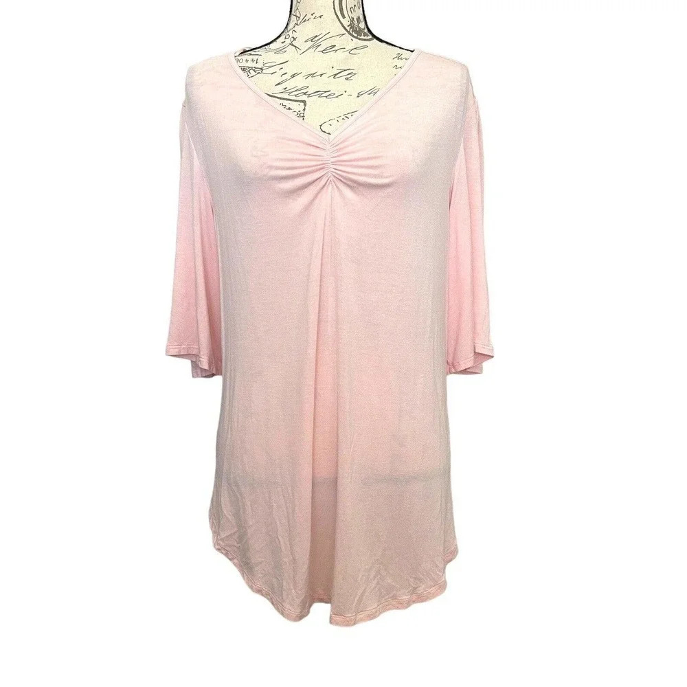 Melissa McCarthy Seven7 Flutter Sleeve Top Sz XL